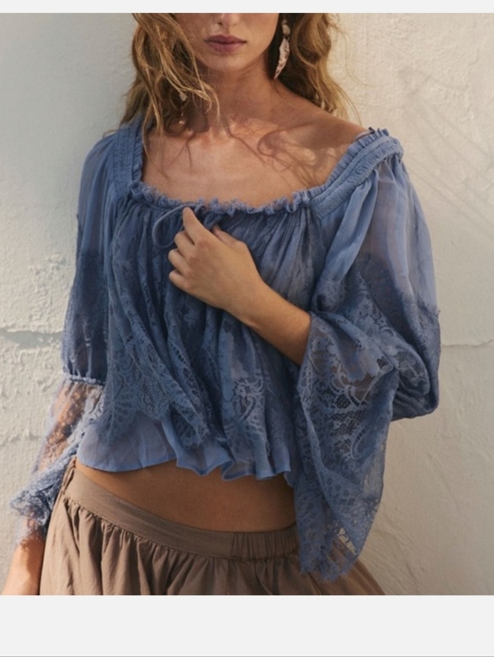 Free People Fairy Girl Lace Blouse Nwt